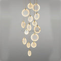 Queenie marble disc Long Round chandelier For Loft - Camilalamps - QUENNIE - 4