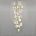 Queenie marble disc Long Round chandelier For Loft - Camilalamps - QUENNIE-19