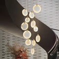 Queenie marble disc Long Round chandelier For Loft - Camilalamps - QUENNIE-15