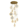 Queenie marble disc Long Round chandelier For Loft - Camilalamps - QUENNIE-15