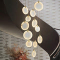 Queenie marble disc Long Round chandelier For Loft - Camilalamps - QUENNIE-15