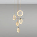 Queenie marble disc Long Round chandelier For Loft - Camilalamps - QUENNIE-11