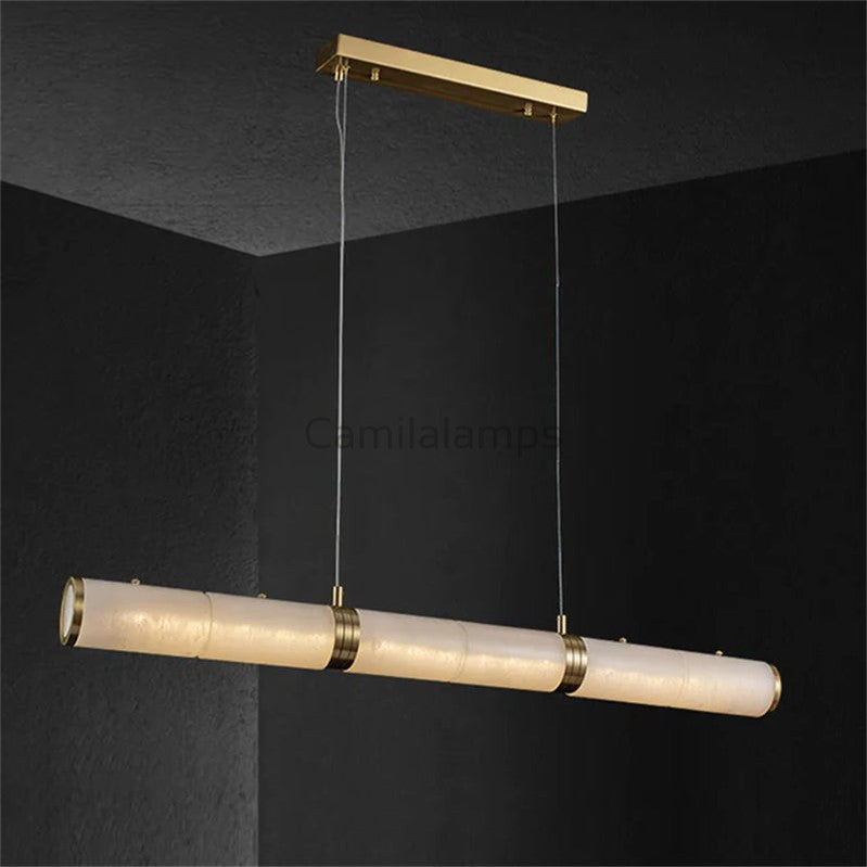 Quinlan Linear Alabaster Chandelier - Camilalamps - CAM - AB020