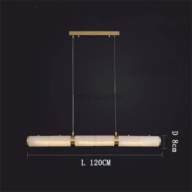 Quinlan Linear Alabaster Chandelier - Camilalamps - CAM - AB021