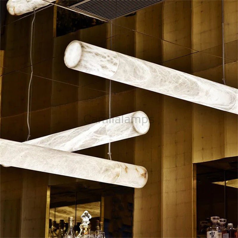 Quinlan Modern Alabaster Linear Chandelier - Camilalamps - CaC-1C0540