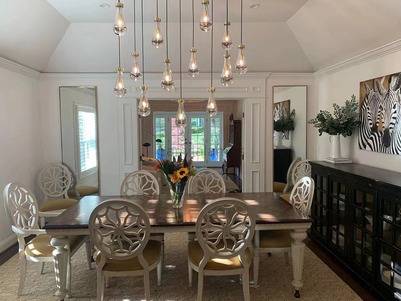 Raindrop Glass Linear Chandelier 54" - Camilalamps - Ca-1CH10154-11