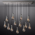 Raindrop Glass Linear Chandelier 54