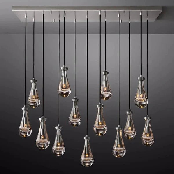 Raindrop Glass Linear Chandelier 54" - Camilalamps - Ca-1CH10154-13