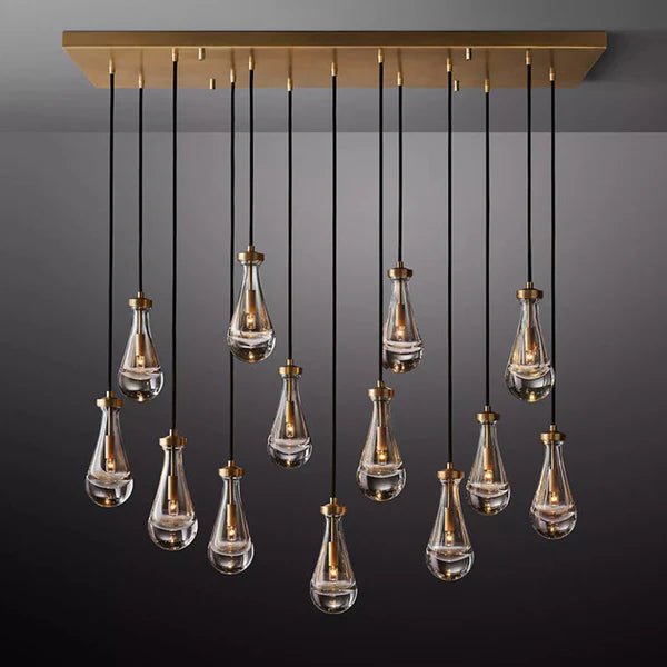 Raindrop Glass Linear Chandelier 54" - Camilalamps - CA - CH10154 - 1