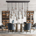 Raindrop Glass Linear Chandelier 54