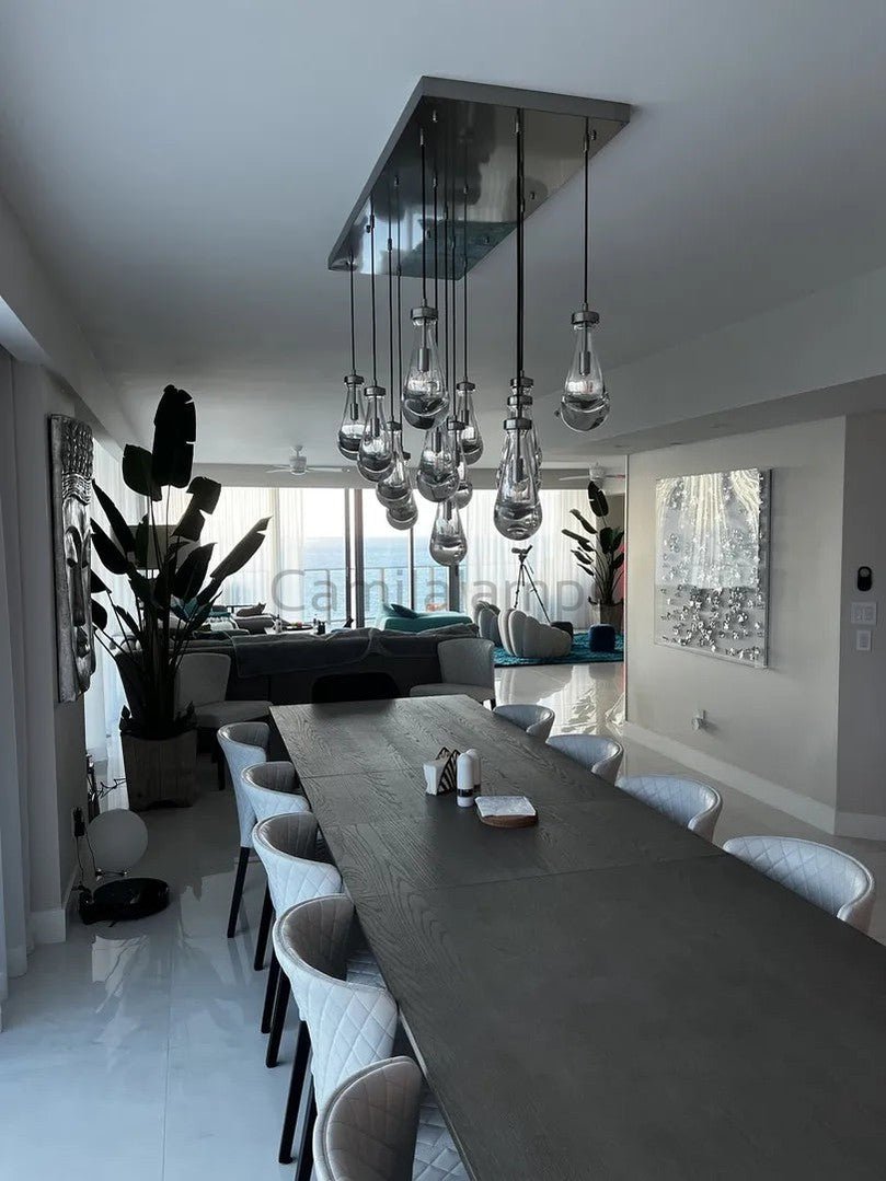 Raindrop Glass Linear Chandelier 54" - Camilalamps - CA - CH10154 - 1