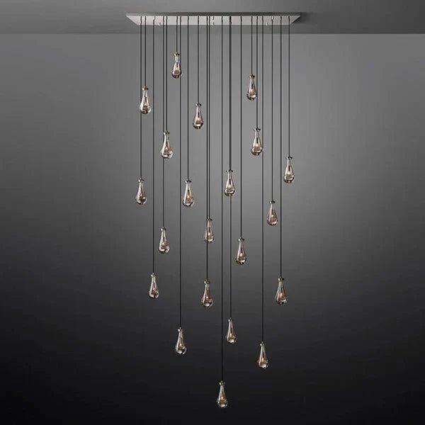 Raindrop Glass Linear Chandelier 72" - Camilalamps - Ca-1CH10172-11