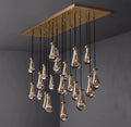 Raindrop Glass Linear Chandelier 72