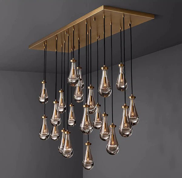 Raindrop Glass Linear Chandelier 72" - Camilalamps - CA - CH10172 - 1