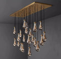Raindrop Glass Linear Chandelier 72