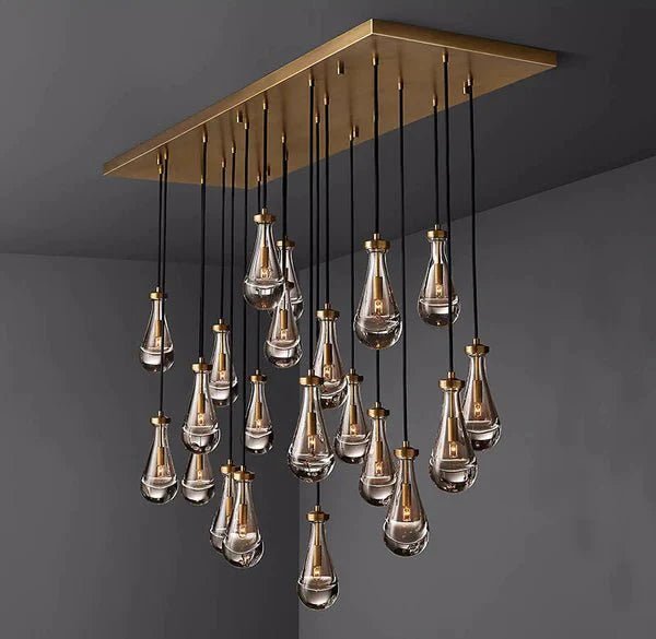Raindrop Glass Linear Chandelier 72" - Camilalamps - Ca-1CH10172-11