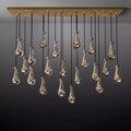 Raindrop Glass Linear Chandelier 72