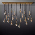 Raindrop Glass Linear Chandelier 72