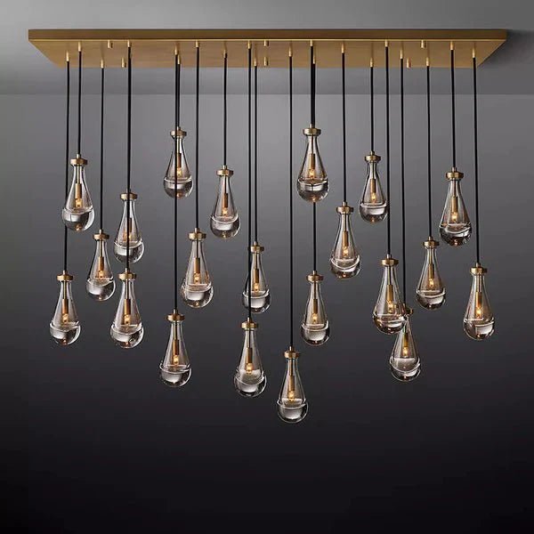 Raindrop Glass Linear Chandelier 72" - Camilalamps - Ca-1CH10172-11