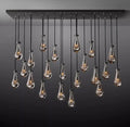 Raindrop Glass Linear Chandelier 72