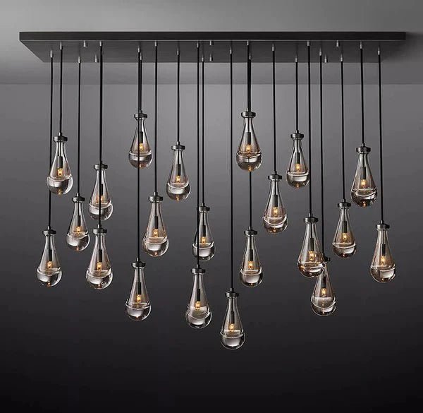 Raindrop Glass Linear Chandelier 72" - Camilalamps - Ca-1CH10172-12