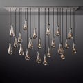 Raindrop Glass Linear Chandelier 72