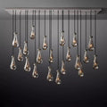 Raindrop Glass Linear Chandelier 72