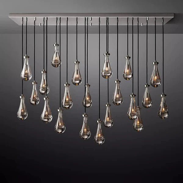 Raindrop Glass Linear Chandelier 72" - Camilalamps - Ca-1CH10172-13