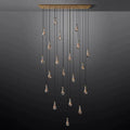 Raindrop Glass Linear Chandelier 72