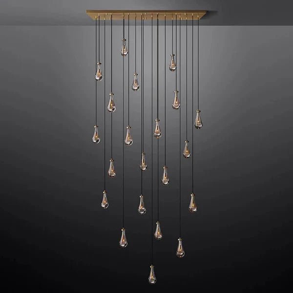 Raindrop Glass Linear Chandelier 72" - Camilalamps - Ca-1CH10172-13