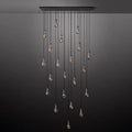 Raindrop Glass Linear Chandelier 72
