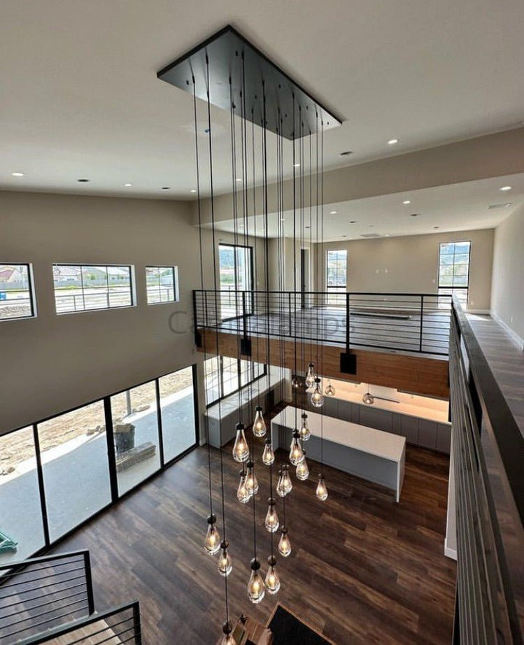 Raindrop Glass Linear Chandelier 72" - Camilalamps - CA - CH10172 - 1