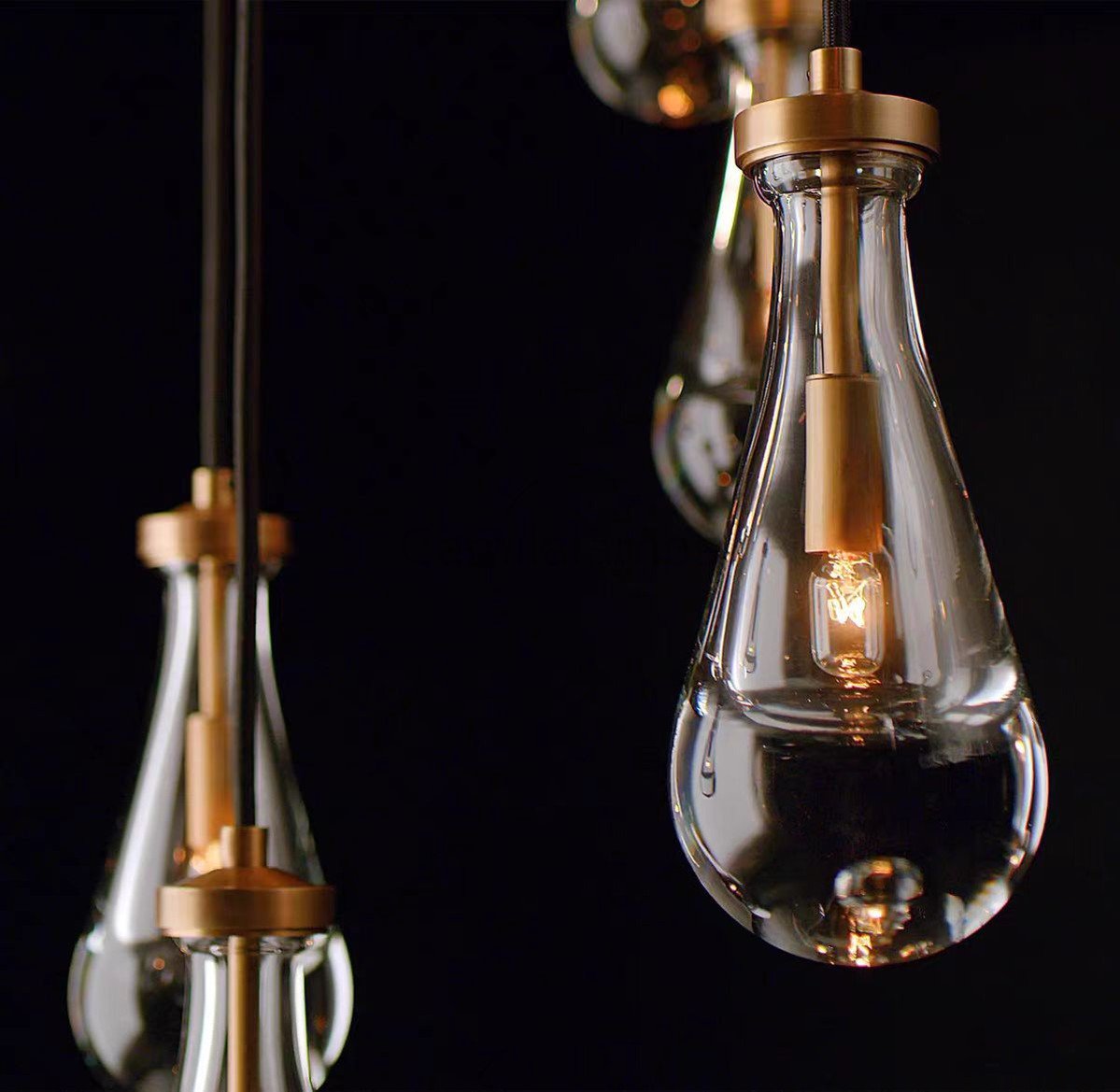 Raindrop Glass Round Chandelier 18" - Camilalamps - CA - CH10118 - 2