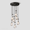 Raindrop Glass Round Chandelier 18