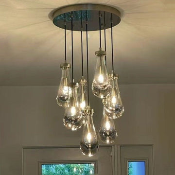 Raindrop Glass Round Chandelier 18" - Camilalamps - Ca-1CH10118-11