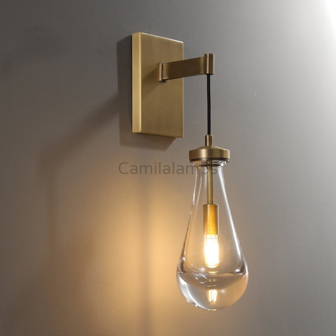 Raindrop Glass Wall Sconce Cord - Camilalamps - CA - WS10101
