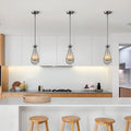 Raindrop Pendant Lights Set of 2,Kitchen Island Hanging Light Fixtures, Modern Art Raindrop Clear Solid Glass Chandelier for Dining Room for Porch, Corridor, Living Room - Camilalamps - B0CSPP5CY4