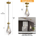 Raindrop Pendant Lights Set of 2,Kitchen Island Hanging Light Fixtures, Modern Art Raindrop Clear Solid Glass Chandelier for Dining Room for Porch, Corridor, Living Room - Camilalamps - B0CSPP5CY4