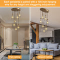 Raindrop Pendant Lights Set of 2,Kitchen Island Hanging Light Fixtures, Modern Art Raindrop Clear Solid Glass Chandelier for Dining Room for Porch, Corridor, Living Room - Camilalamps - B0CSPP5CY4