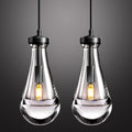 Raindrop Pendant Lights Set of 2,Kitchen Island Hanging Light Fixtures, Modern Art Raindrop Clear Solid Glass Chandelier for Dining Room for Porch, Corridor, Living Room - Camilalamps - B0BN7K37VC