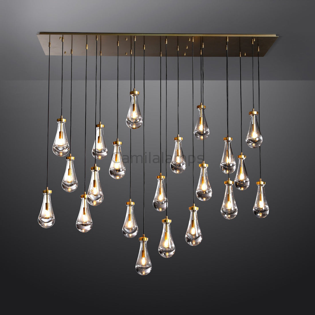 Raindrop Rectangular Chandelier - Camilalamps - CAM1223