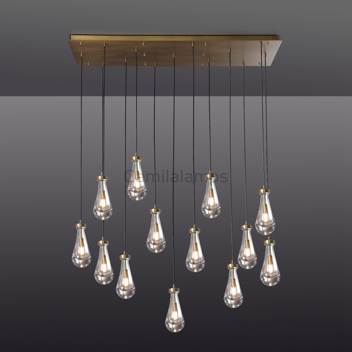 Raindrop Rectangular Chandelier - Camilalamps - CAM1223