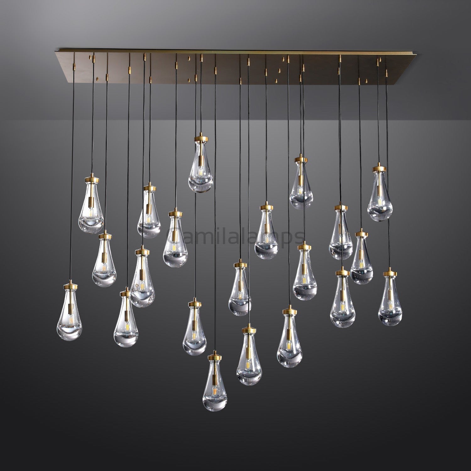 Raindrop Rectangular Chandelier - Camilalamps - CAM1224