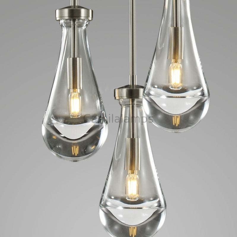 Raindrop Round Chandelier 5 Lights 14"D - Camilalamps - Ca-1Ra2023-1C1259