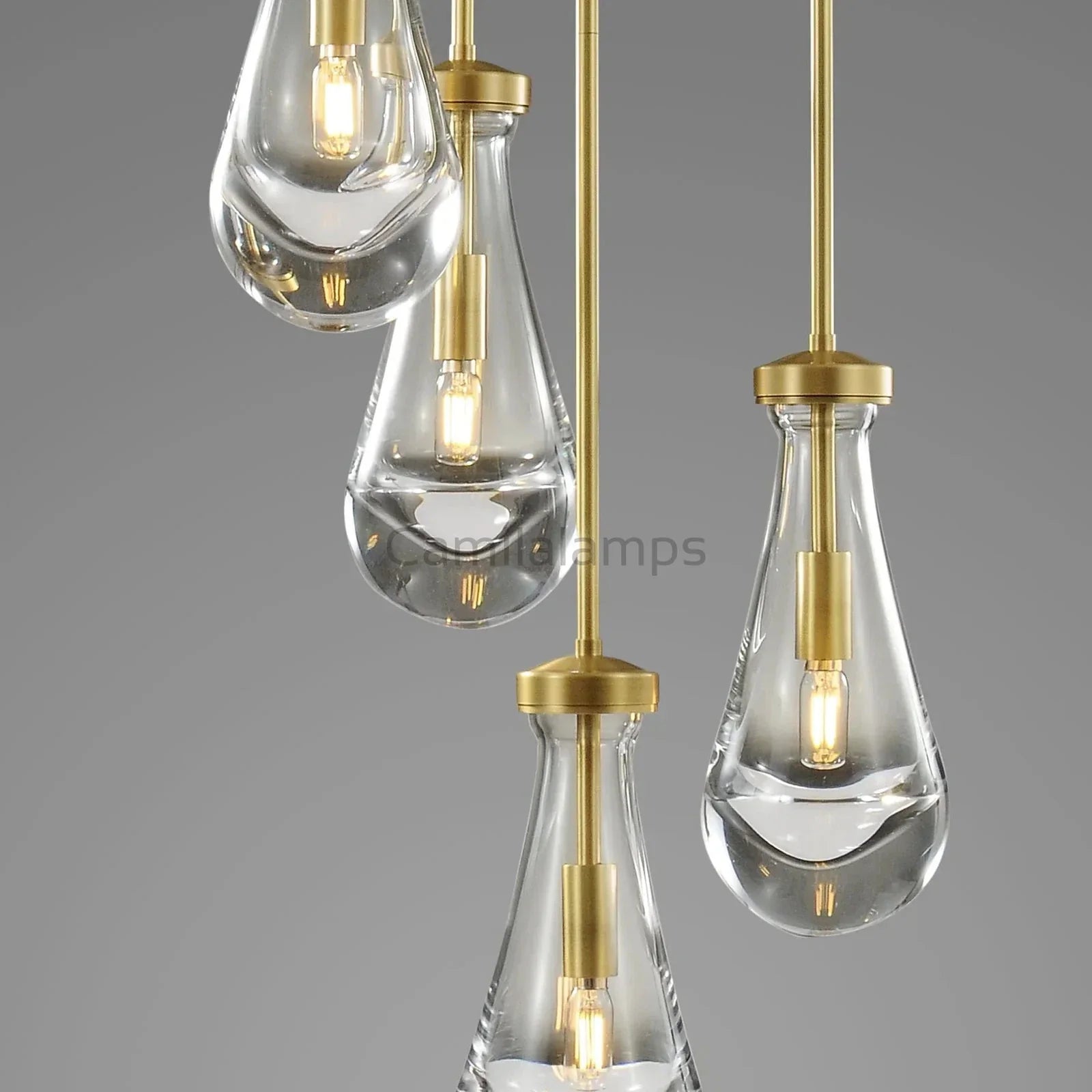 Raindrop Round Chandelier 5 Lights 14"D - Camilalamps - Ca-1Ra2023-1C1259