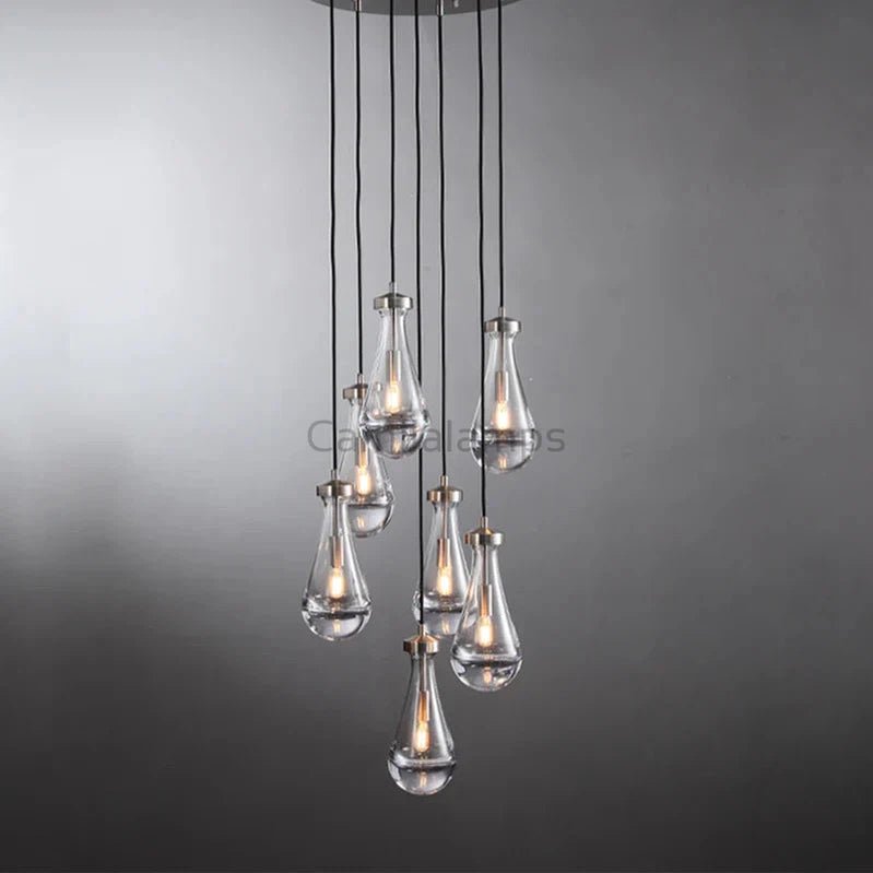 Raindrop Round Chandelier 5 Lights 14"D - Camilalamps - CA - RA2023 - C1259