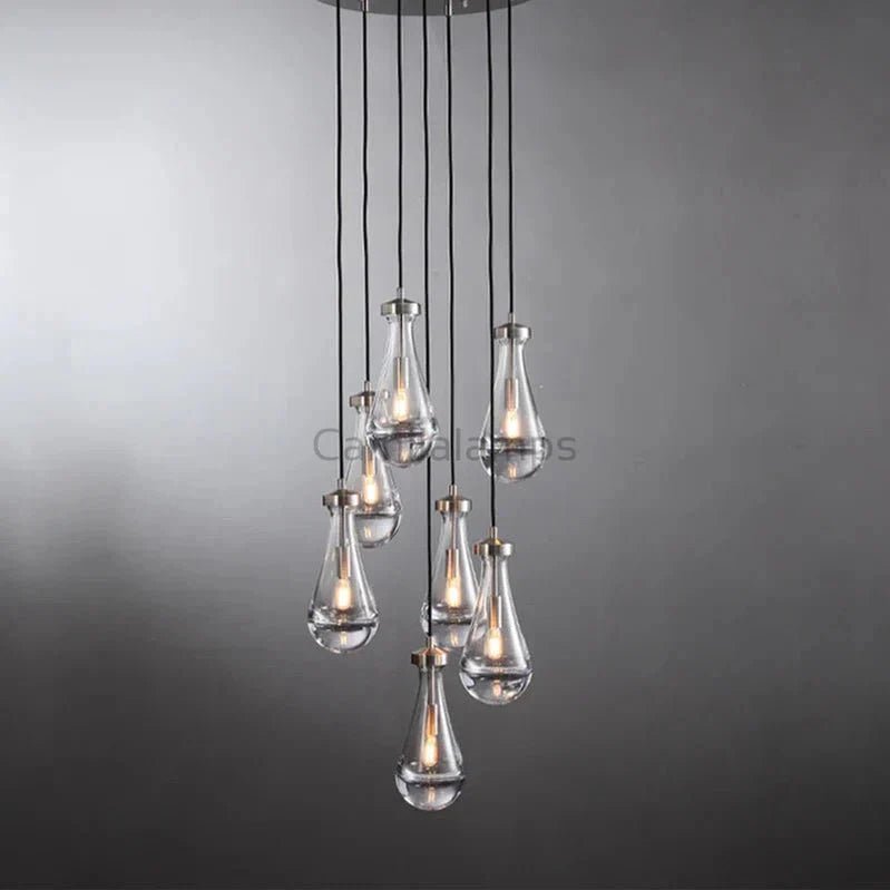 Raindrop Round Chandelier 5 Lights 14"D - Camilalamps - Ca-1Ra2023-1C1259