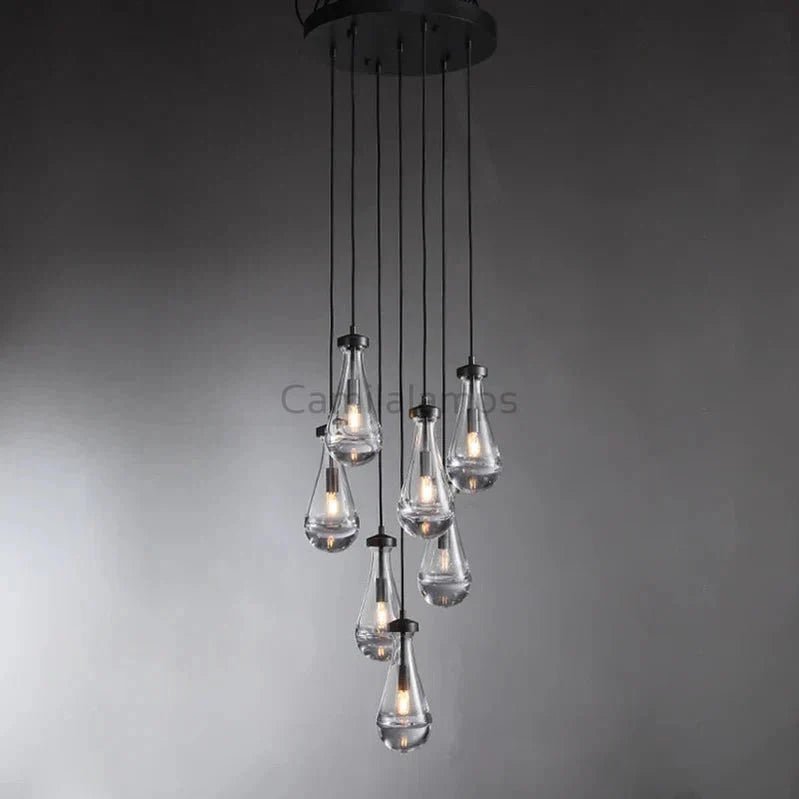 Raindrop Round Chandelier 5 Lights 14"D - Camilalamps - Ca-1Ra2023-1C1259