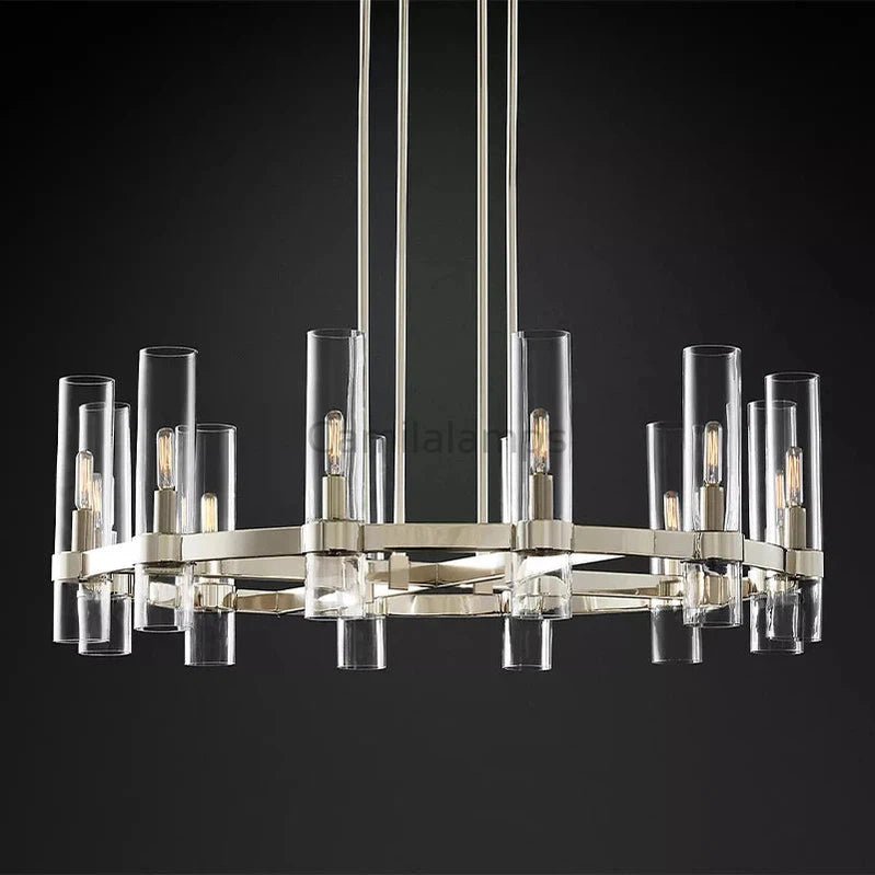 Ravelle Glass Round Chandelier 36" - Camilalamps - CA - CH20136 - 3