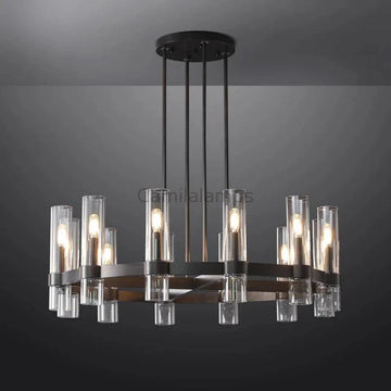 Ravelle Glass Round Chandelier 36" - Camilalamps - CA - CH20136 - 2